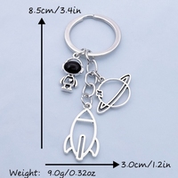 Mode bricolage accessoires espace homme fusée univers créatif porte-clés amitié cadeau sac pendentif
