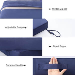 Patio Furniture Cushions Blue Sofa <strong>Bench</strong> Couch <strong>Pads</strong> 46 X 26 Inch Waterproof Outdoor Loveseat Cushion Set - Product Image 3
