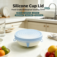 10 ensembles de couvercles de rangement en silicone réutilisables et durables, de qualité alimentaire, résistants à la chaleur, hermétiques, 6 tailles, écologiques, style moderne