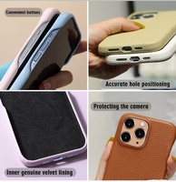 Nouveau Ins Girly Lychee PU étui de téléphone en cuir pour iPhone 17 16 15 14 13 Pro Max Android Smartphone couverture Chic couleurs