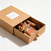 Boîtes à cosmétiques personnalisées en gros, boîtes à roulettes en kraft pour rouge à lèvres, emballage de marque privée, boîte cadeau coulissante pour maquillage