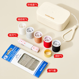 กล่องเก็บเข็มแม่เหล็กพับได้ ชุดเย็บผ้าพกพา พร้อมด้ายและเข็มสำหรับเย็บมือ - Product Image 2