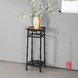 Bamboo Flower Stand Rectangle Freestanding Decorative Shelf For Indoor Outdoor Plant Display - Product Image 3