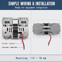 Mini pompe à vide à piston sans huile de 4,1 kg, puissance nominale ≤150W, pour la préparation d'échantillons en laboratoire et les unités d'aspiration médicale
