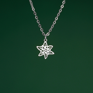 Mois de naissance Fleurs Pendentif Collier Femmes Filles En Acier Inoxydable Coquelicot <span class=keywords><strong>Aster</strong></span> Lotus Jonquille Bijoux Cadeau D'anniversaire - Product Image 3