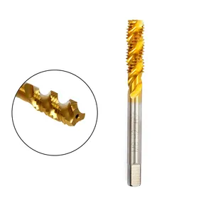 Torneiras Titanium da máquina HSS da flauta espiral DIN371 DIN376 para rosquear o aço inoxidável