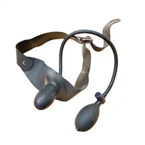 Giochi per adulti <span class=keywords><strong>Sex</strong></span> Slave Gag bocca aperta Gag lattice nero bocca morbida sfera di dilatazione giocattoli del sesso per coppie palla gonfiabile bocca - Product Image 1
