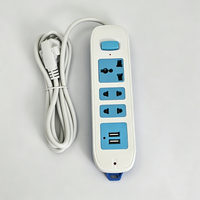 Stop Kontak Listrik Anjehold Grosir, Kompak 3 Outlet 2 USB, Soket Ekstensi Multi Plug untuk Rumah dan Kantor
