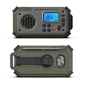 Khẩn cấp năng lượng mặt trời Hand Crank Dynamo AM & FM radio với đèn pin, sạc điện thoại, Loa - Product Image 5