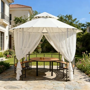 Pavillon <span class=keywords><strong>en</strong></span> fonte de <span class=keywords><strong>fer</strong></span> de style château, fabriqué <span class=keywords><strong>en</strong></span> usine, avec revêtement résistant aux intempéries <span class=keywords><strong>en</strong></span> acier galvanisé, gazebo de jardin moderne - Product Image 2