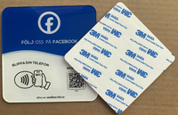 Maßgefertigter Wasserdichter Epoxy-Acryl-PVC-RFID-Tag NTAG215 NFC-Chip 13,56MHz für Hotelgebrauch Programmierbarer QR-Code für Bewertung & Verifizierung