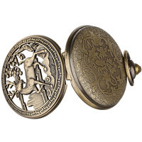 Reloj de Bolsillo Antiguo con Ciervo Sika - Reloj Vintage Steampunk con Cadena - Regalo Único para Hombres - Accesorios de Joyería para Amantes de los Animales