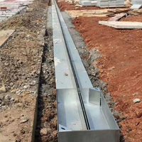 Caniveau de drainage des eaux pluviales en acier inoxydable, système de drainage linéaire extérieur pour eaux de pluie