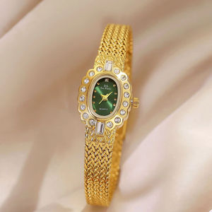 2025 nouvelle <span class=keywords><strong>montre</strong></span>-<span class=keywords><strong>bracelet</strong></span> en métal <span class=keywords><strong>Textile</strong></span> <span class=keywords><strong>bracelet</strong></span> incrusté de diamants médiéval Quartz <span class=keywords><strong>montre</strong></span> pour femme luxe haut de gamme accessoires à main - Product Image 3