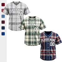 Maillots de baseball personnalisés brodés pour équipes de softball communautaires adultes, en maille tricot respirante avec nom et numéro appliqués