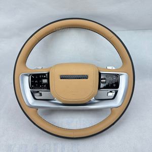 Volant de voiture marron clair pour Land Rover <span class=keywords><strong>DISCOVERY</strong></span> 3 L319 <span class=keywords><strong>Discovery</strong></span> 4 2005 à 2016 <span class=keywords><strong>Discovery</strong></span> <span class=keywords><strong>Sport</strong></span> <span class=keywords><strong>P300e</strong></span> PHEV 2020 à maintenant - Product Image 1