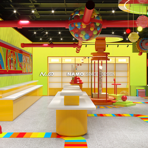 Современная витрина для витрины, новейшие желтые аксессуары для конфет, идеи для украшения интерьера магазина, стеллажи для продуктового магазина - Product Image 5