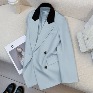 Nuevo Traje de Mujer de Primera Calidad, Estilo Casual, con Parches de Color, Doble Botonadura, a la Moda - Product Image 6