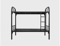 Lit superposé robuste en acier réglable avec cadre de lit simple assorti pour dortoirs scolaires et hôtels
