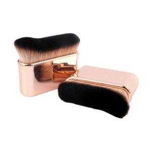 แปรงคาบูกิขนาดใหญ่สำหรับใบหน้าและผิวกาย สีชมพู ทอง ขาว ดำ แบรนด์ส่วนตัว สำหรับการเกลี่ยสีผิวแทนแบบไม่ต้องโดนแดด ผลิตภัณฑ์วีแกน - Product Image 1
