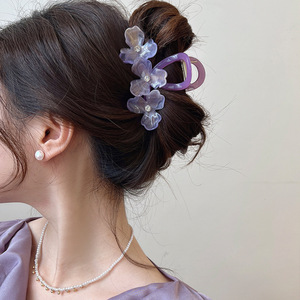 تصميم شائع للفتيات الكوريات من حجر الراين لون صلب زهرة Arylic Acetate إكسسوارات - Product Image 4