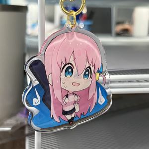 KUIEN Porte-clés personnalisé avec impression de dessin animé, en acrylique époxy brillant, tendance de la mode, cadeau promotionnel - Product Image 5