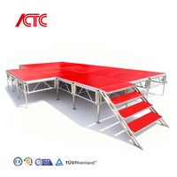 Scène modulaire portable en alliage d'aluminium à installation rapide, structure de scène pliable pour événements en extérieur