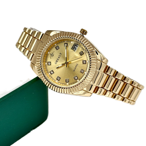 Orologio al quarzo da donna GREALY Casual da donna con denti impermeabili orologio da polso con cinturino in acciaio inossidabile da 16mm - Product Image 1