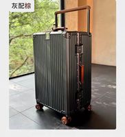 Valise à roulettes large en gros d'usine, bagage à cadre en aluminium, sac de voyage avec roulettes amovibles et poignée confortable