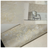 Stiker Dekorasi Dinding Kamar Tidur Eropa Papan Aluminium-plastik Perekat Sendiri Wallpaper Kain Bertekstur untuk Latar Belakang TV