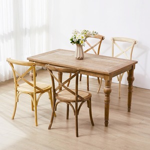 Modern <strong>Stackable</strong> Rattan Cross-Back <strong>Dining</strong> <strong>Chairs</strong> for Outdoor Events Parties Hotels Weddings Banquets Restaurants - Product Image 2