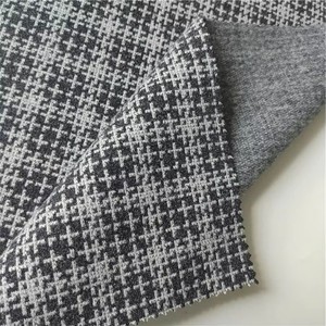 <span class=keywords><strong>Tissu</strong></span> jacquard en tricot de tweed fantaisie à carreaux <span class=keywords><strong>noir</strong></span> <span class=keywords><strong>et</strong></span> <span class=keywords><strong>blanc</strong></span> moderne personnalisé 100% polyester pour vestes pour femmes - Product Image 4
