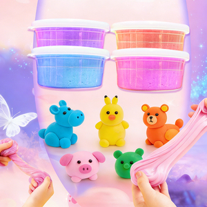 Ensemble de slime super doux non collant avec colle cristalline et sable magique pour enfants, ensemble de jouets créatifs pour enfants - Product Image 4