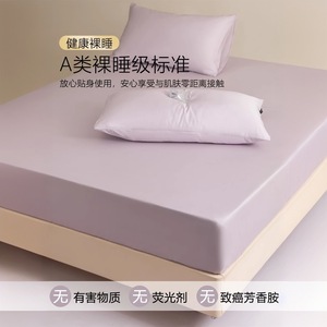 Tokogasa Fitted <b>Sheet</b> 1.2m Bed Breathable Solid Color Lyocell Tencel Ice <b>Silk</b> Mattress Protector Single Piece - Product Image 3