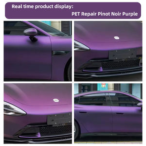 Pinot <span class=keywords><strong>Noir</strong></span> Violet Auto-Adhésif PVC Voiture Wrap Vinyle <span class=keywords><strong>Film</strong></span> Brillant Surface De Protection Peinture Décoratif Couleur Rouleau De Réparation pour Animaux De Compagnie - Product Image 4
