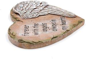 Placa de Resina con Forma de Corazón para Jardín, Colección Loving Faithful Memory - Product Image 2