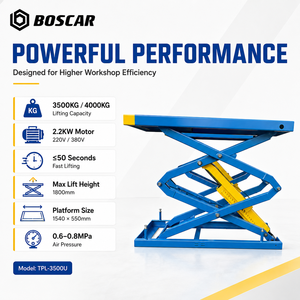 Sollevatore Auto Idraulico a Forbice a Doppio Cilindro BOSCAR TPL-3500U 3500kg/4000kg 1800mm Certificato CE/ISO per <span class=keywords><strong>Officina</strong></span> Idraulica <span class=keywords><strong>Elettrica</strong></span> - Product Image 2
