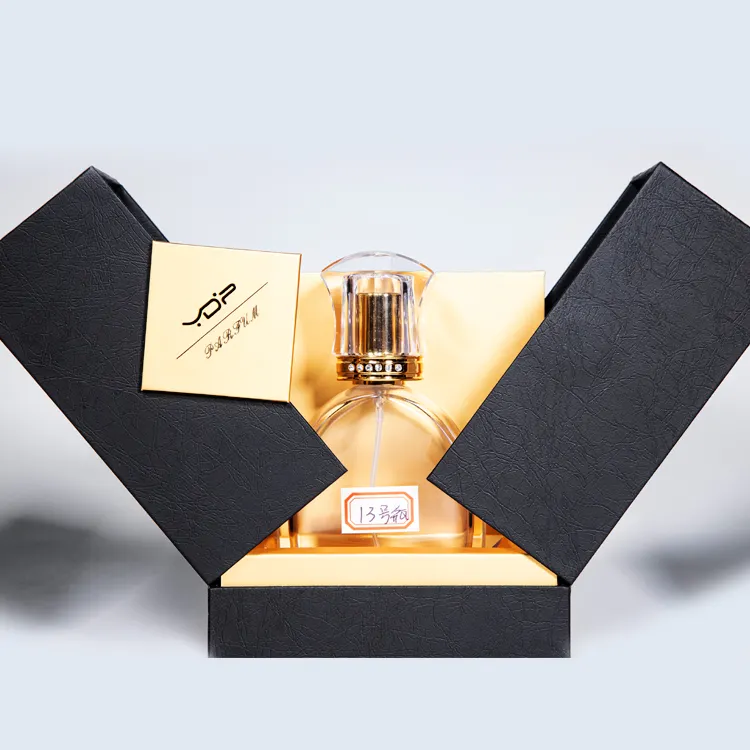 Benutzer definierte Luxus leer einzigartige arabische Form Öl Parfüm Aufbewahrung sbox Papier verpackung Geschenkset Design Herstellung Druck 100ml 10ml 50ml