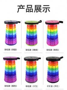 Gran oferta deportiva, taburete plegable, Ligero, resistente, con capacidad de carga, cojín portátil de 400 libras, taburete retráctil plegable - Product Image 2