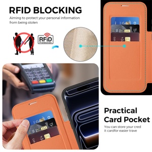 Nueva Funda Tipo Cartera de Cuero para iPhone 17 11 12 13 14 15 16 Pro Max 17 Air con Protección de 360 Grados °   Funda Magnética Antigolpes con Soporte de Anillo - Product Image 5