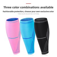 Manchons de compression tricotés antidérapants en silicone pour mollets, protection sportive en gros pour hommes et femmes, idéaux pour le basketball et le football en extérieur