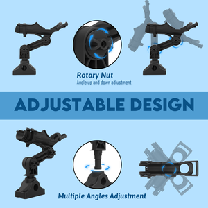 Kayak bateau porte-canne à pêche avec serrure rotative bras surélevé pour mer lac rivière ruisseau pêche ciblant <span class=keywords><strong>carpe</strong></span> truite bar Marlin - Product Image 4