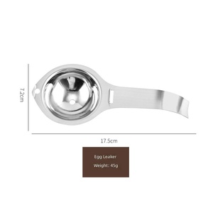 Séparateur manuel de jaunes et blancs d'œufs en acier inoxydable avec design à 3 trous pour la pâtisserie domestique et le fouettage des œufs - Product Image 3