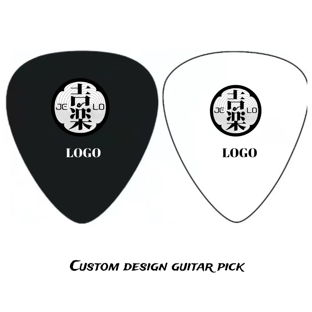 JELO C-1 Logo pick gitar desain kustom Aksesori Gitar bass gitar ukulele ABS warna