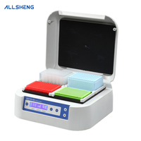 Agitateur de micro-plaques thermique de table de laboratoire ALLSHENG 4, mélangeur, incubateur à secousses