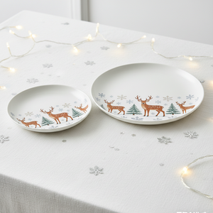 Assiettes <span class=keywords><strong>en</strong></span> mélamine de Noël de haute qualité, design nouveau, écologiques, biodégradables, sans BPA, durables, <span class=keywords><strong>pour</strong></span> dessert et dîner - Product Image 6