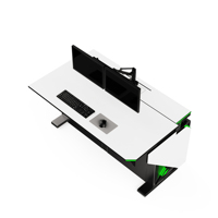 Bureau de console de moniteur de centre de commande de sécurité LED haut de gamme meubles de salle de commande personnalisés pour le poste de travail du personnel de bureau