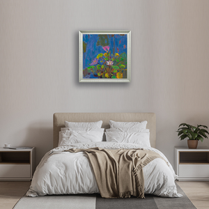 Original Teacher Zhang Liping's Floral Oil Painting Lotus-Whispers UV Printed <b>Canvas</b> Wall Art for Living Room Home Decoration Or - Product Image 4