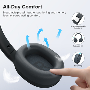 Tribit QuietPlus BTQ81 Headphones 6.0 Version with <strong>ANC</strong> Foldable Design 110H Playtime Support App Comfortable Fit - Product Image 5