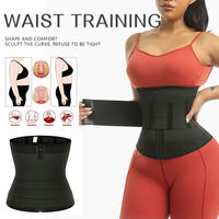 Ceinture de sudation élastique ajustable pour fitness, gaine amincissante à contrôle moyen avec fermeture éclair pour le ventre, grande taille pour adultes